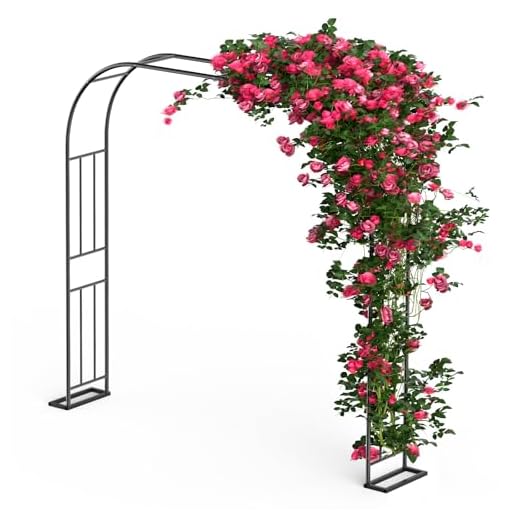 Xverycan Rosenbogen Torbogen, Gartenbogen aus Metall 240x240cm, 1,2m 1,8m 2,4m DREI Verstellbare Breiten, Rosenbögen für Rosen und Kletterpflanzen, Freistehend Rosengestell für Garten Dekoration