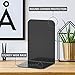 VFINE Bookends 1 Pair, Black Metal Book Ends, Heavy Bookends for Shelves, Book Stopper for Heavy Books, Book Organizer for Home Office School Supplies