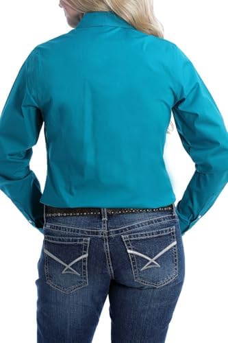 Cinch Women's Solid Button Front Long Sleeve Western Shirt - Msw9164167 image 5