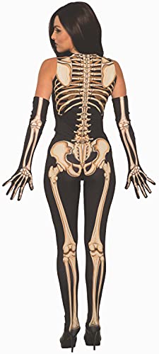 Bristol Novelty AC80994 Lady Bones Costume, Women, Black, White, Yellow
