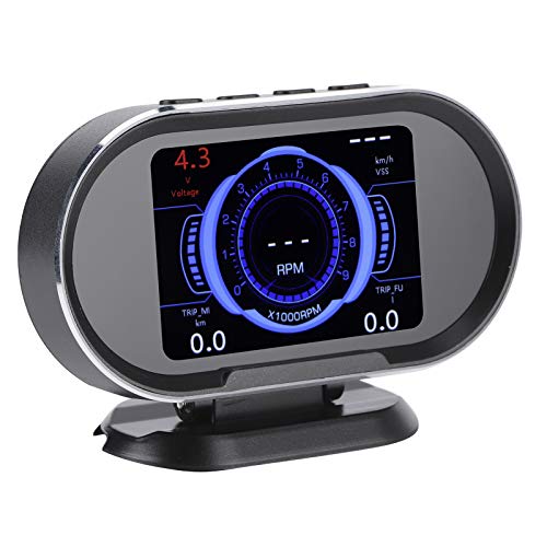 Bediffer Coche HUD Head-Up Display Escáner de fallas 2 en 1 Escáner OBD2 Herramienta de diagnóstico automático Lector de códigos de fallas Profesional Conveniente para automóviles para vehículos de