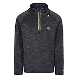 Innenseite gebürstet. Trespass Kinder/Jungen Fleecepullover Edvin mit 1/4-Reißverschluss (116) (Schwarz meliert)