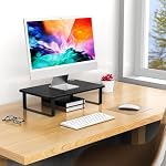 BESIGN MS01 Monitor Stand Riser, Height Adjustable Laptop Stand, Computer Monitor Stand for Monitor, Computer,Laptop,Printer (Black)