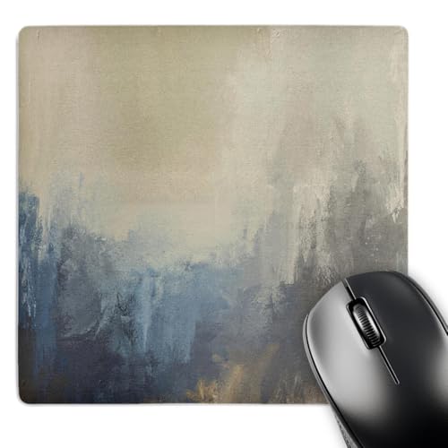 3dRose Blue and Beige Smudge Abstract Mousepad