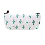 Material: Lona. Dosige 1pc Lona Caja de lápiz del Patrón del Cactus para Material Escolar de Oficina Bolsa de Cosméticos Artículos Pequeños Bolsa