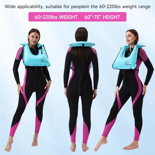 image for Rrtizan Snorkel Vest, Adults Portable Inflatable Swim Vest Jackets for