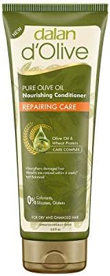 Dalan 100% Pure Olive Oil Hair Conditioner Repair Care for Dry and Damaged Hair Preventing it from Forming Split Ends Paraben-Silicon-PEG Free 6.8 fl.oz.