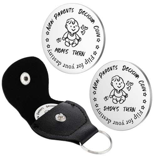 1PC Funny New Parent Decision Flip Coin, Parenting Who Takes