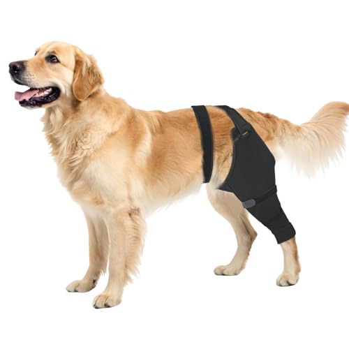 Image of Dog Sleeve for Rear Legs to Stop Licking, Upgraded Surgical Recovery Sleeve for Hind Back Leg Wound,TPLO, ACL Surgery, Light Comfortable Cone Alternative, Left, XS