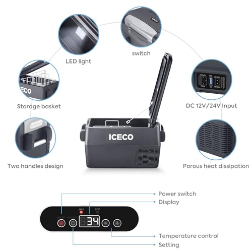 Iceco JP30 Portable Refrigerator Fridge Freezer, 30 Liters Car Refrigerator Wifi App Control thumb #6