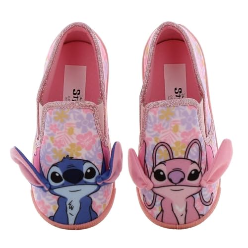 Leomil Lilo & Stitch Girls Chaussons Pantoufles Enfants 31, Idéal pour la maison et la Maternelle, Rose