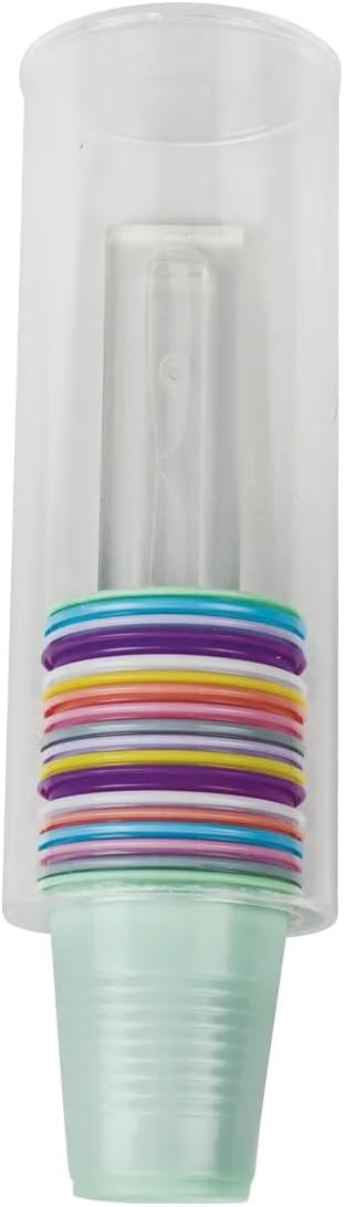 Dental Office Transparent Acrilyc Plastic Cup Dispenser Wall Mount for 5oz. Cups Acrylic Clear Durable w/Clips Cup Dispenser for Doctor Office