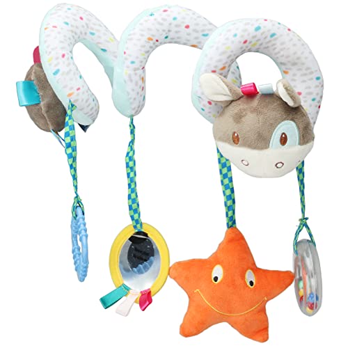 Carrinho de Brinquedo Em Espiral, Pelúcia Macia Em Formato de Animal Fofo para bebê, Carrinho de beb