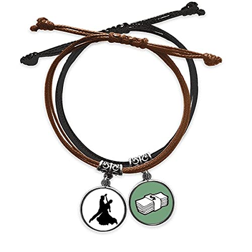 Pulsera danza duet de cuerda y cadena de cuero el regalo ideal de éxito