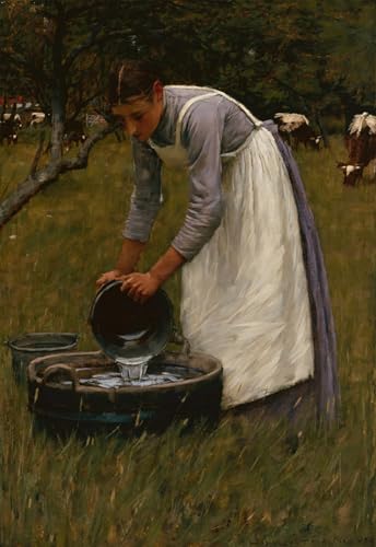 Art Imprimé L'abreuvement des vaches Henry Herbert La Thangue pour Salon Chic
