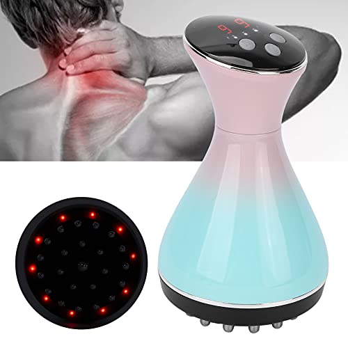 Electric Heating Acupuncture Massage Brush Cellulite Massager, Home Use Heating Vibration Micro-Current Meridian Brush For Head Massage, Fatigue Relieve #TOP7