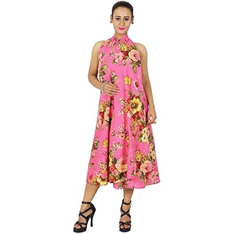 Phagun Vestido Reversible de Algodon Magic Wrap Falda Cover