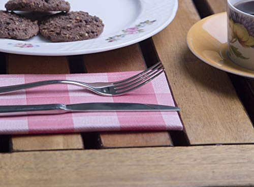 Plaid Napkins | Red Check Cloth Like Paper Napkins - Disposable Linen-Feel Guest Towels Rustic Cottage Styling for Everyday Use, Lunchboxes, for Kitchen, Parties, Dinners or Events | Pack 50 | 16x16 - Thumbnail 5