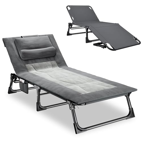 Mopaicot Folding Camping Cot with Pillow