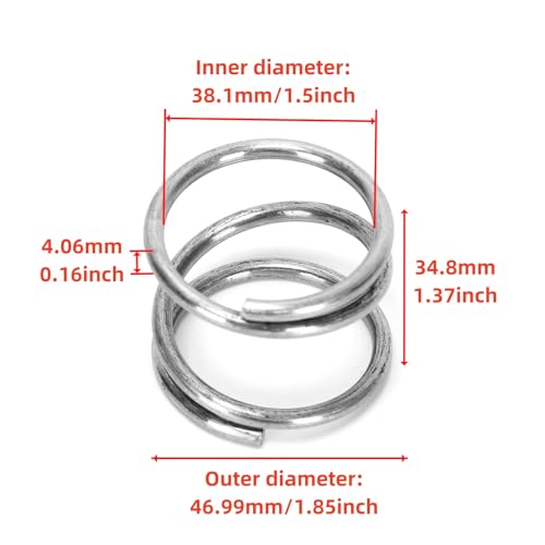 Ruimou 2Pcs 1-13/16-inch OD Kompressionsfeder (272400 261049) Kompatibel Mit Pentair Hi Flow 6-Way 1-1/2-inch Top Multi-Port Pool Und Spa Ventil