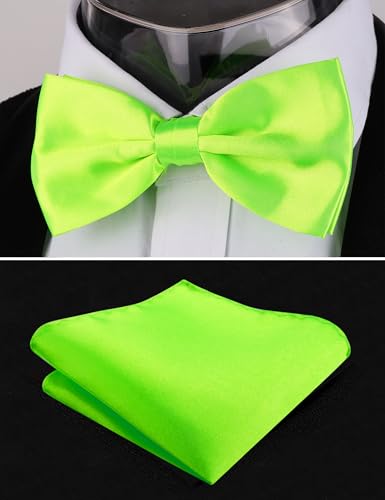 Image of Alizeal Mens Multicolored Silk Solid Cummerbund Bow Tie Set