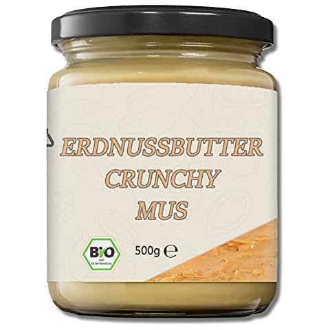 Mynatura Bio Erdnussbuttermus Crunchy I Crunchy-Peanut I Erdnussmus I Nussmus I Brotaufstrich I Snack I Vegan I Im Glas Cover