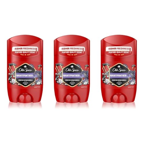 Image of Night panther Deodorant Stick, Citrus Vanilla Scent, 48Hr Freshness, 50ml, Pack of 3