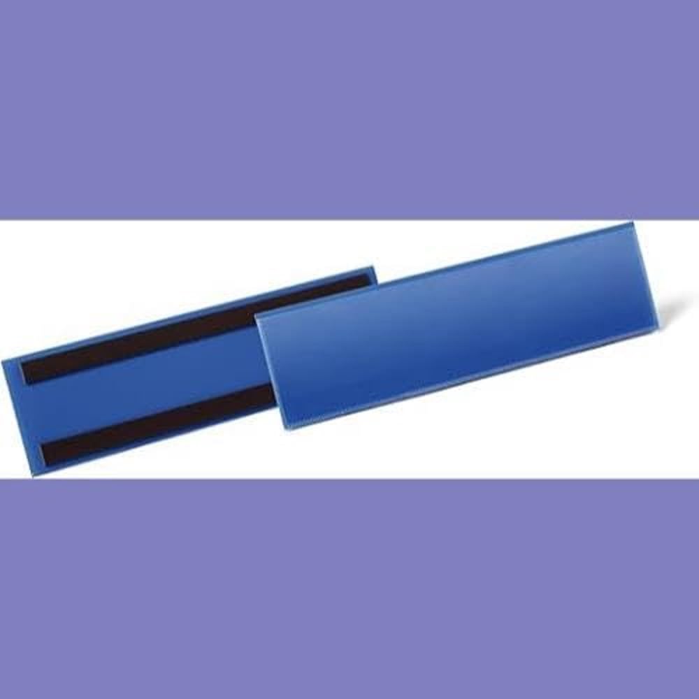 Durable 175807 Bolsa de etiquetas magnéticas, para etiquetas 1/3 A4 apaisadas, paquete de 50, azul oscuro
