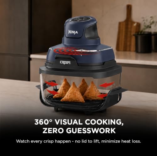 Image of Ninja Crispi Portable Cooking System with Crispi PowerPod, 6 Cups and 4 Quart TempWare Glass, Thermal Shock Resistant, Storage Lids, Microwave Safe