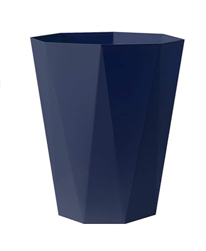 Trash can Cubo de basura de plástico para oficina, pequeño octago para espacios estrechos, contenedor de basura de 10 litros2.6 galones de