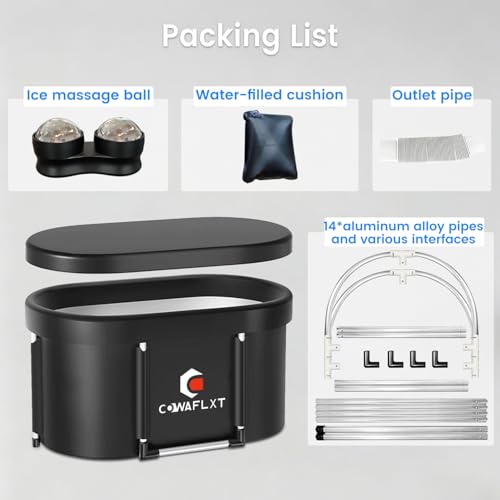 COWAFLXT 133 Gal XL Oval Ice Bath Tub for Adults Review