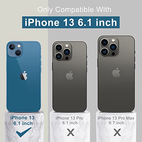 Deenakin Iphone 13 Case With Screen Protector,Enhanced Camera Cover,Passing 16Ft Drop Tested Soft Silicone Gel Rubber,Slim Fit Protective Phone Case For Iphone 13 6.1" Vintage White #TOP6