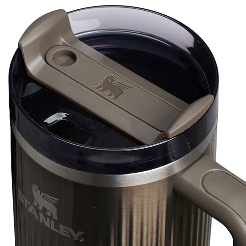 STANLEY Quencher H2.0 Tumbler with Handle and Straw 40 oz | Flowstate 3-Position Lid | Cup Holder Compatible for Travel | Insulated Stainless Steel Cup | BPA-Free | Fluted Gunmetal Shine