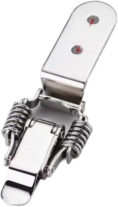 EFARMA Spring Toggle Latch Hasp,Catch Clamp Clip,304 Stainless Steel Hardware Cabinet Boxes 90° Spring Loaded Latch Catch Toggle Hasp for Sliding Door Simple Window Cabinet (Color : F) (Color : F)