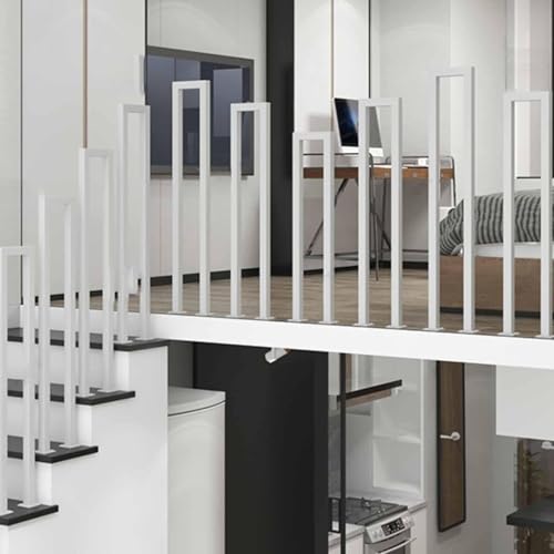 Kits de garde-corps de sécurité en fer forgé blanc avec tiges de support d'escalier 85cm - 2