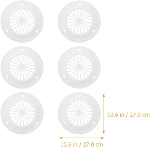 Miniatura 7 de Hemoton 6 soportes de papel reutilizables para platos redondos, dispensador de platos de cena, organizador de platos de barbacoa con broche para