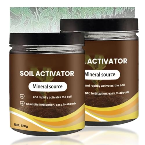 Soil Activated Treasure Soil, 2025 New Organic Soil Activator & Plant Fertilizer for grass,Raised Garden Beds, Potting Mix, and Seedling Compost Prevent Compaction, Promote Plant Rooting (60g+120g)