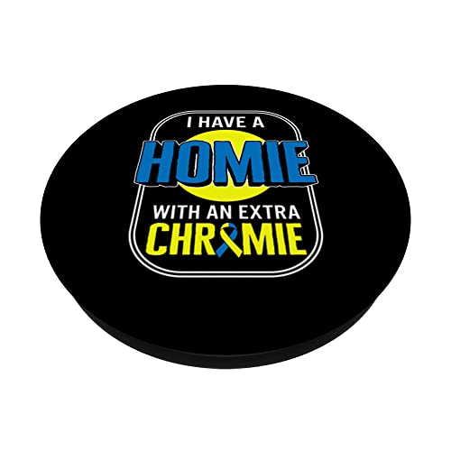 World Down Syndrome Day Socks Heart Down Syndrome Ribbon Aut PopSockets Swappable PopGrip, Black - Image 2