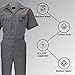 ACTIVE UNIFORMS Coveralls Workwear Men Short Sleeve Coveralls, Grey (3X-Large)