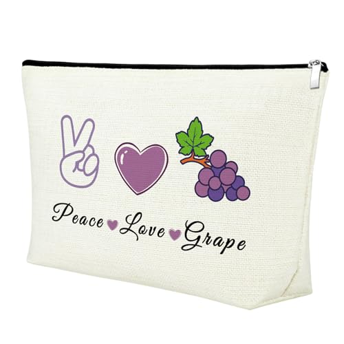 Mxrymvu Fruit Lover Gifts Makeup Bag Gifts for Grape Lovers Fruit Themed Gifts for Adults Cosmetic Bag Friendship Gift for Girls Fruit Gifts for Women Birthday Party Gift Travel Pouch