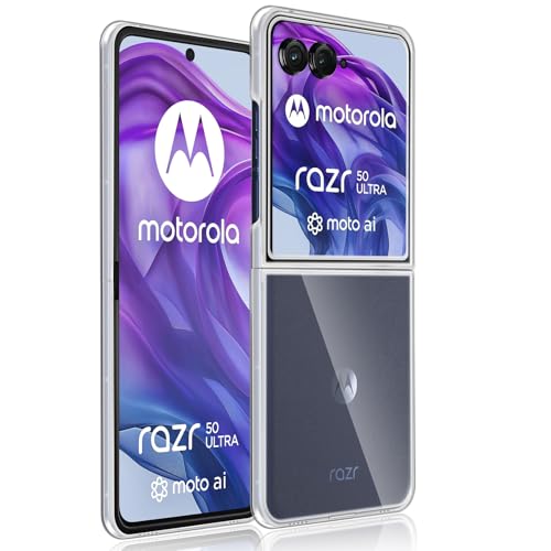 Datree Coque Compatible avec Motorola Moto Razr 50 Ultra,Housse Étui Antichoc avec Cadre en PC,HD Clair Anti-Jaune, Anti-Rayures Étui Antichoc, Bumper Case Cover