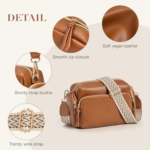 Image of Missnine Small Crossbody Purse Women Quilted Crossbody Bags Soft Leather Shoulder Handbags with Adjustable Strap