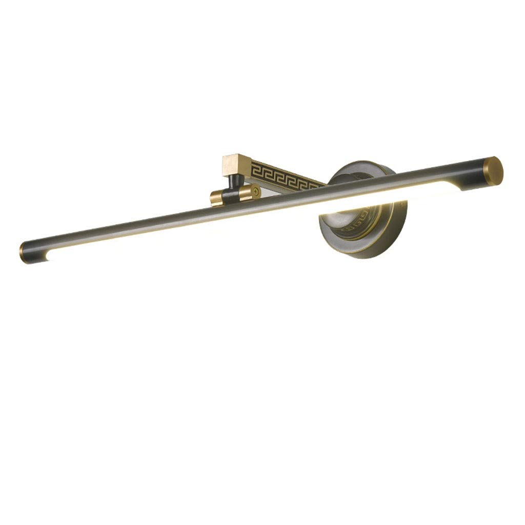 Yxx max -Light LED Mirror Front Light, New Chinese Style Copper Creative Luxury Bathroom Toilet Makeup Vanity Lamp Makeup Light (Color : Neutral Light, Size : 75cm/16w)