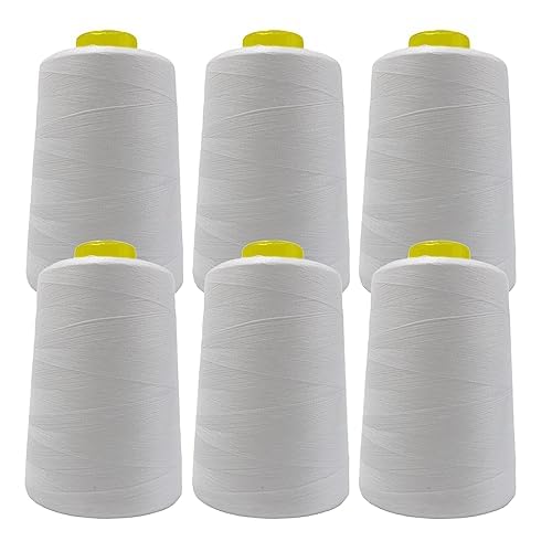 Fil pour travaux de couture blanc grand rouleau 4500m loisirs créatifs