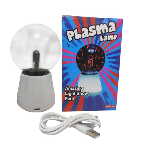Genérico Lámpara de Plasma - Mágica LED 7 Colores Recargable USB con Sensor Táctil, Luz Nocturna Ambiental para Salón, Dormitorio, Despacho, Escritorio, Fiesta y Iluminación Interior tipo Estilo