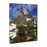 3dRose, Colorado, Rocky Mountain, Notchtop, Lake Helene - US06 DSV0076 - David Svilar, Museum Grade Canvas Wrap 14x11