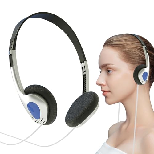 Casque supra-aural rétro: casque léger avec câble, sensation vintage | Casque stéréo de haute qualité pour écouter à la maison, lecteur et téléphone portable, design classique et moderne