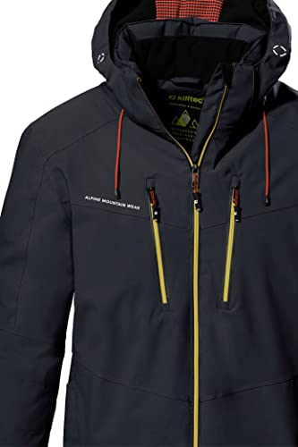 Foto von Killtec Herren Ksw 44 Mn Jckt Skijacke Funktionsjacke mit abzippbarer Kapuze und Schneefang, schwarz blau, L EU