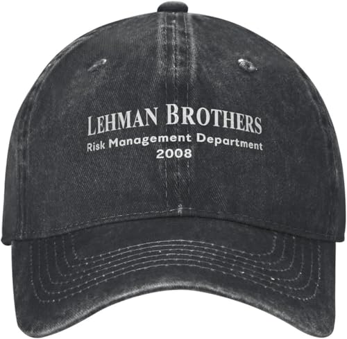 Casquette de baseball Lehman Brothers pour homme en coton lavé style routier retro