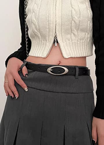 Y2k Belt Vintage 2000s Y2k Aesthetic Accessories PU Leather Waist Strap Grunge Chic Waistband for Jeans Cargo Skirt2